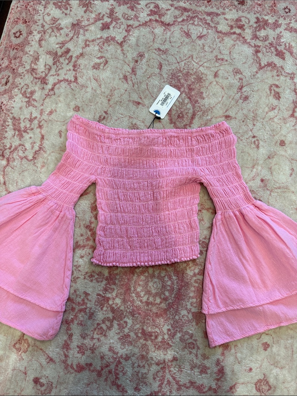 SEA SPICE PINK OFF THE SHOULDER TOP BNWT LARGE